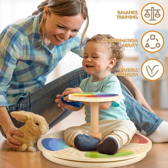 Sit and Spin -‎ Classic Spinning Activity Toy for Toddlers Age 2 3 4 5, Early - Picture 2 of 6